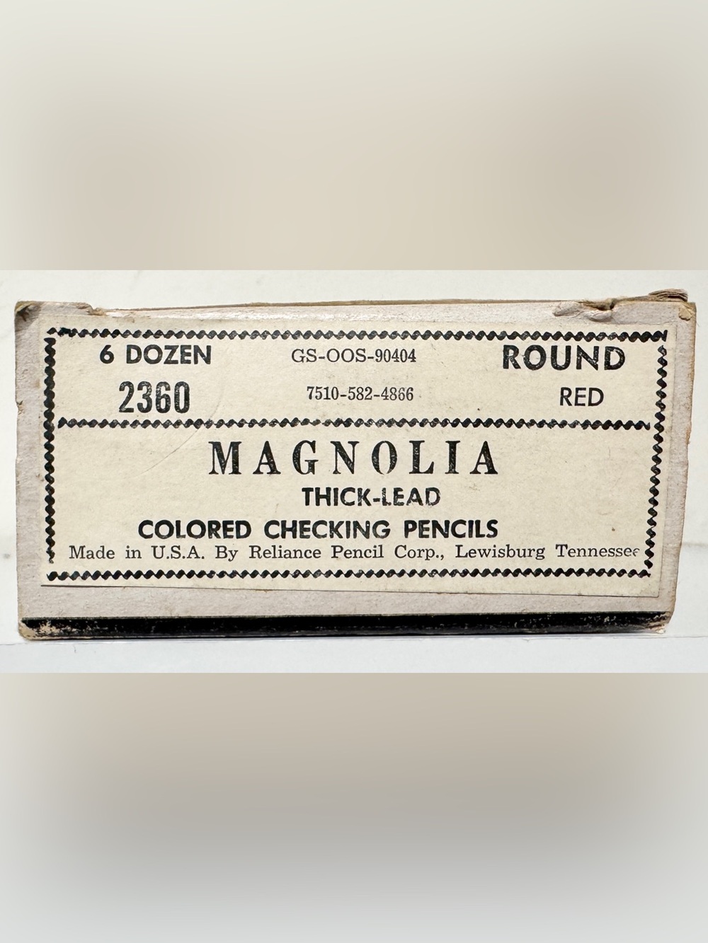 6 Dz MAGNOLIA THICK-LEAD Red COLORED CHECKING PENCILS 2360 USA Reliance Corp